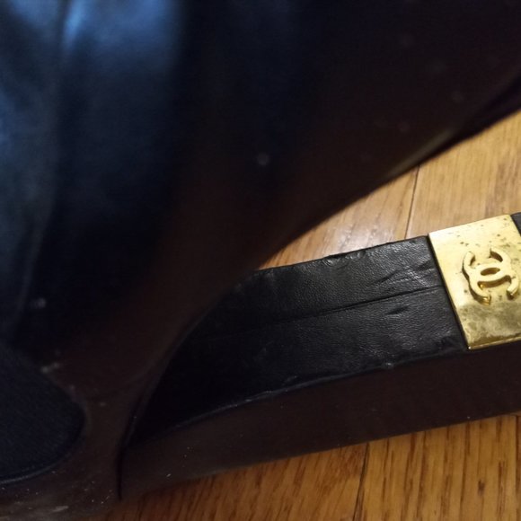 Chanel Ankle Boot Black Size 39.5 - Picture 4 of 16